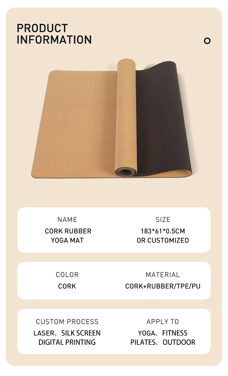 Cork Rubber Yoga Mat Detail 7