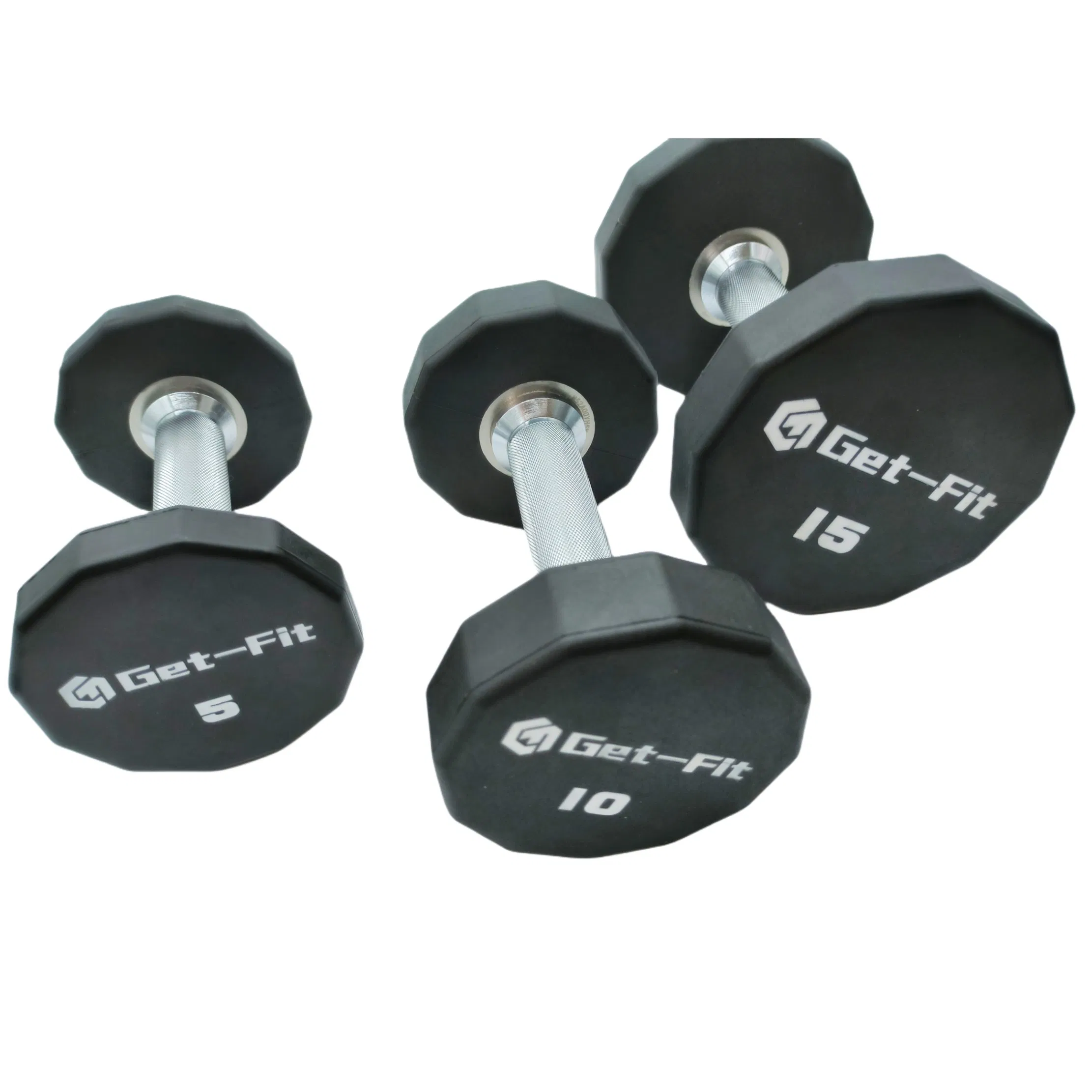 12-Sided Urethane Dumbbells Durable 2.5 Kg to 50 Kg PU Weights