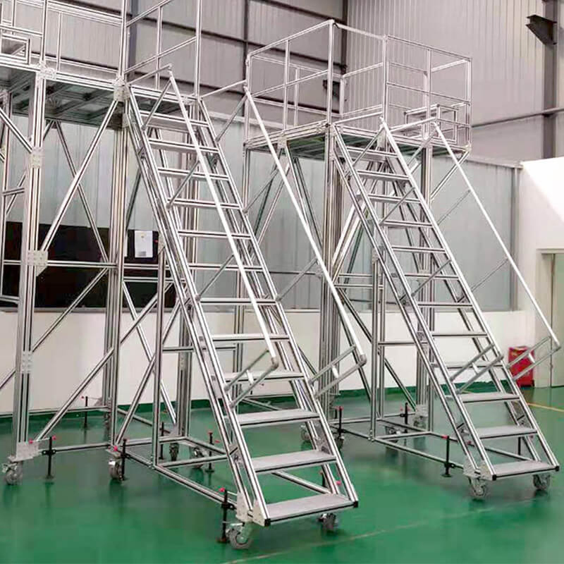 Customized Aluminum Step Industrial Platform Stairs