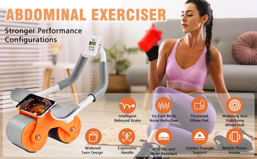 Automatic Rebound Abdominal Exercise ABS Roller Wheel