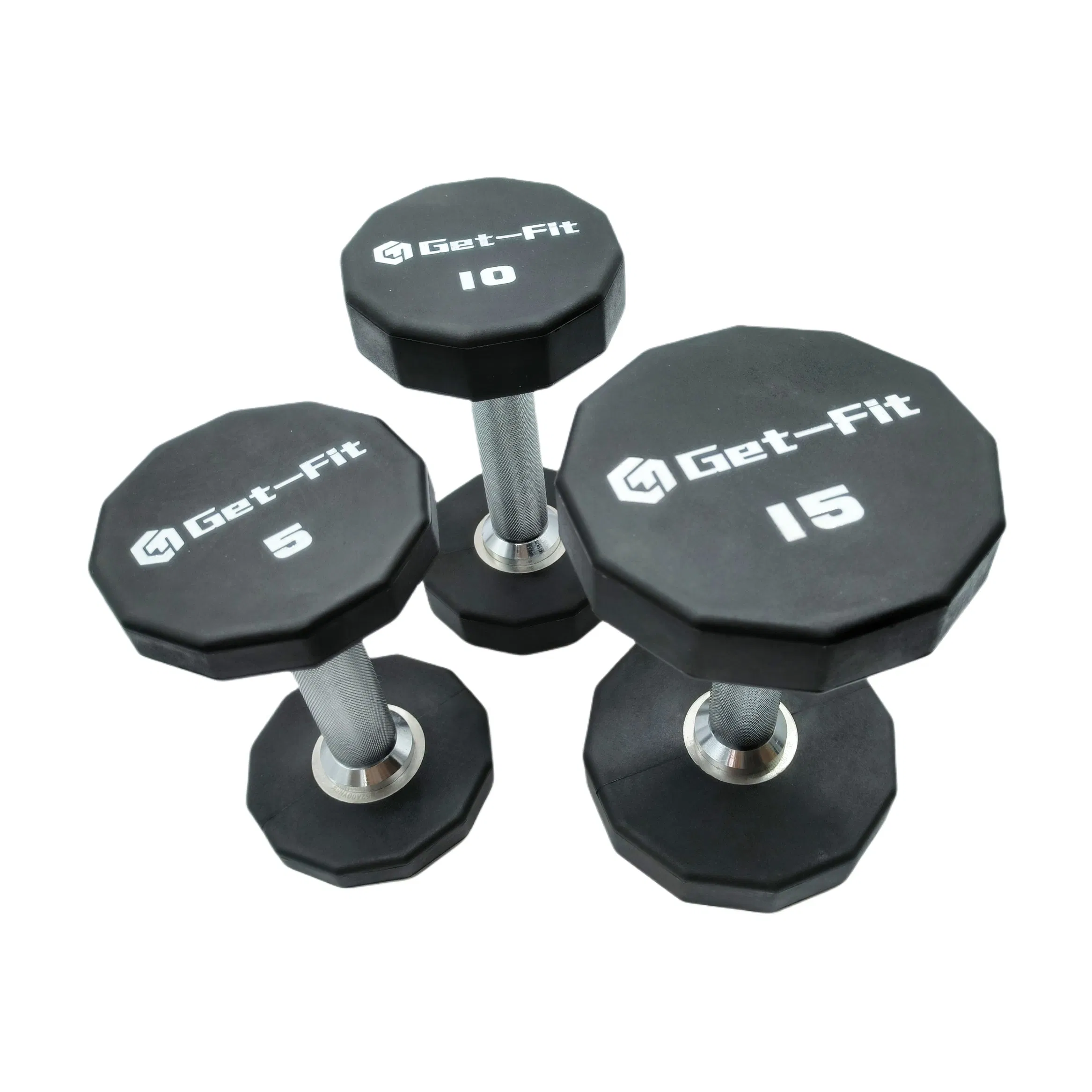 12-Sided Urethane Dumbbells Durable 2.5 Kg to 50 Kg PU Weights