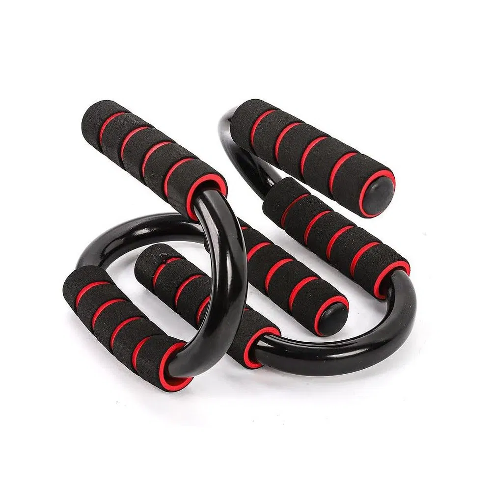 Portable Exercise Fitness Body Training S Shape Steel Push up Bars