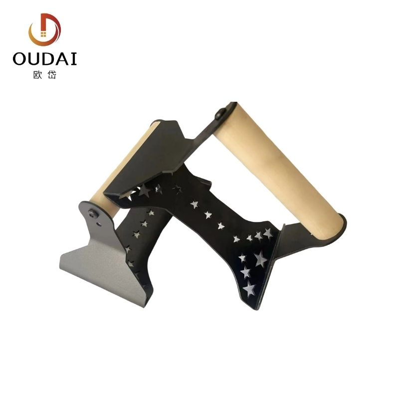 Oudai OEM Home Gym Fitness Push up Bars with Wooden Handle Stand