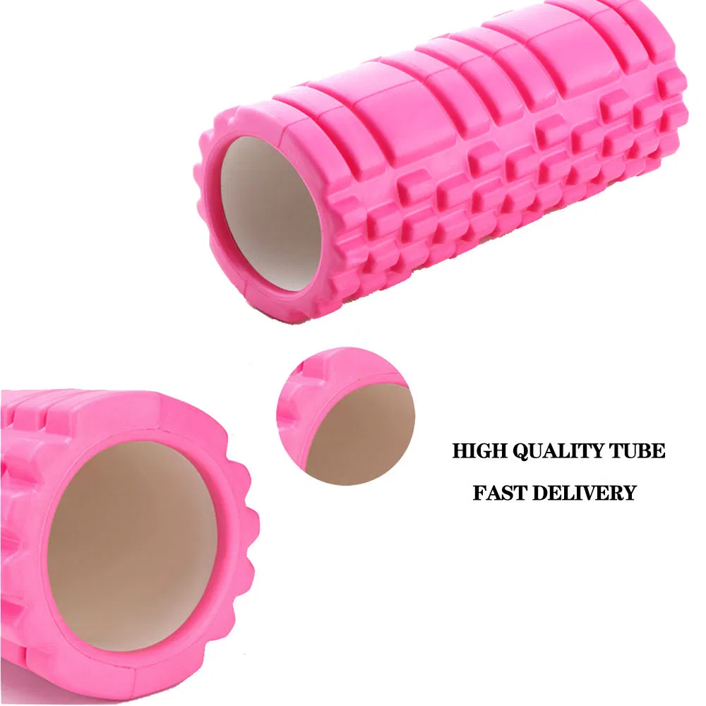 Hot Sale Custom Logo Wholesale Grid Fitness Roller Massage EVA Back Roller Yoga Column Yoga Foam Roller for Exercise