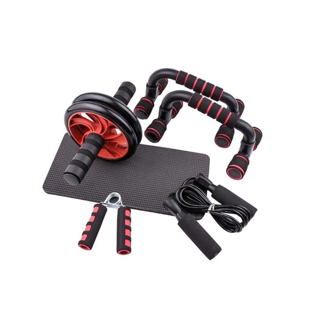 Roller Exercise Wheel Jump Rope Resistance Bands Push up Stand Bar Abdominal Wheel Grip Strength Home Gym Abdominal Muscle Training Fitness Ab Wheel Roller