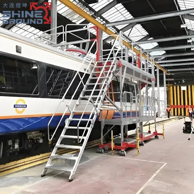 Aluminium Profile Machining Center Aluminum Telescopic Ladder Step up Platform