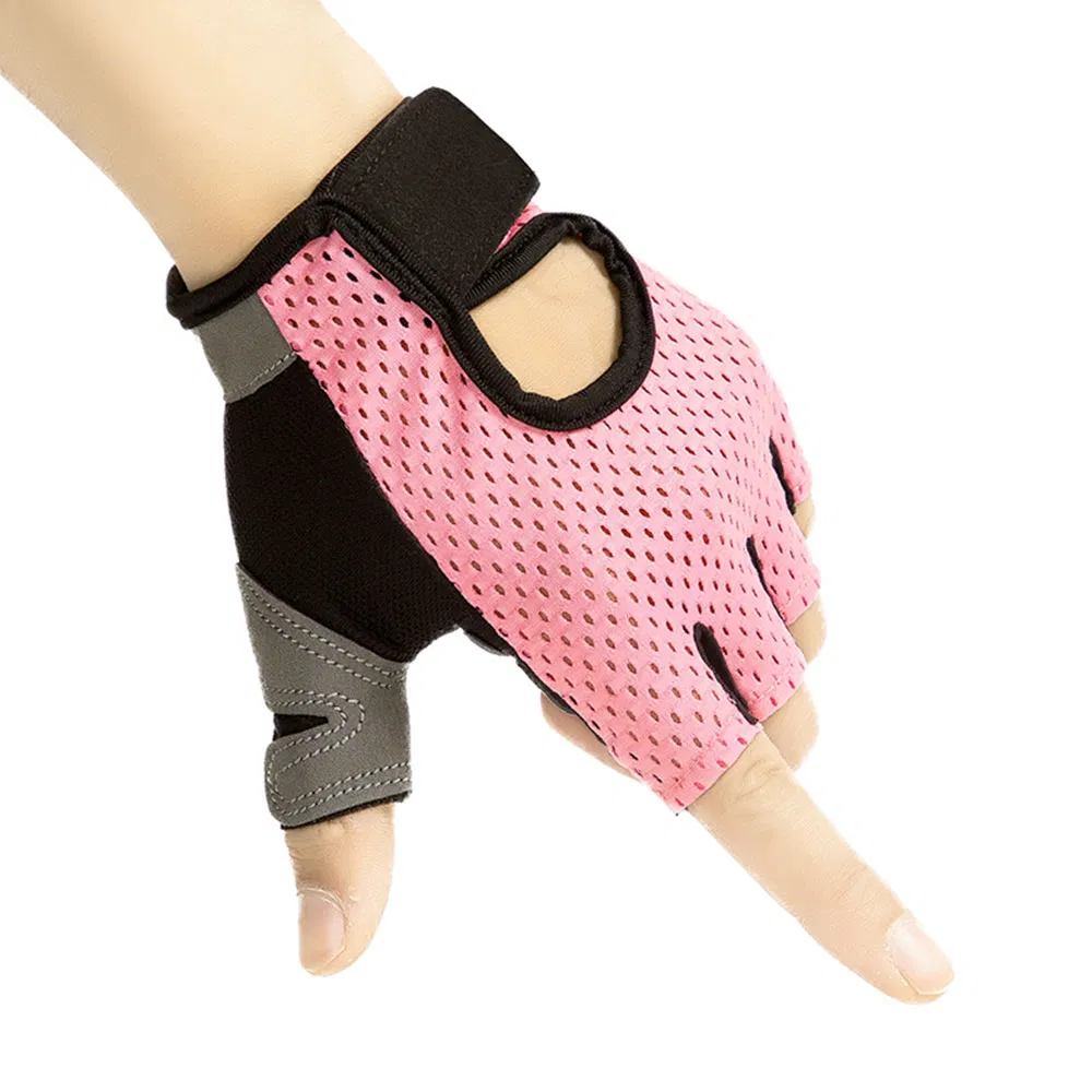 Women and Men Fashion Breathable Workout Gloves Durable Padded Weight Lifting Gym Exercise Fitness Fingerless Gloves Gym Gloves