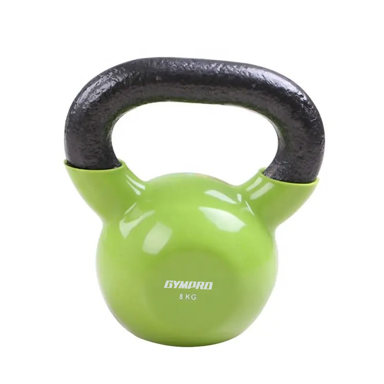 Manufacture Wholesale Gym Fitness Vinyl Coated Kettlebells Color Vinyl Kettlebell Set