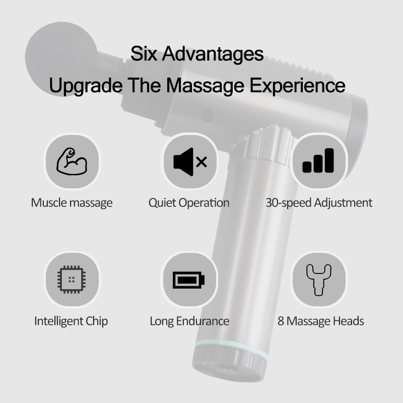 Ningdecrius CD-04 Hot Selling Fascia Gun 30 Speed 24V Mini Vibration 4 Heads Deep Tissue Portable Percussion Muscle Massage Gun