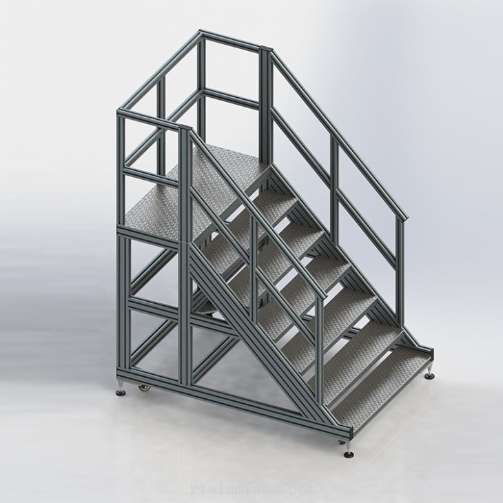 Customized Aluminum Step Industrial Platform Stairs