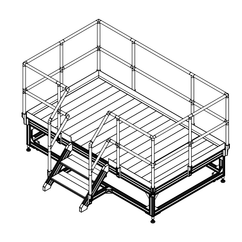 China Factory Wide Step Aluminum Profile Movable Work Platform Lader Aluminum for Machine Maintence