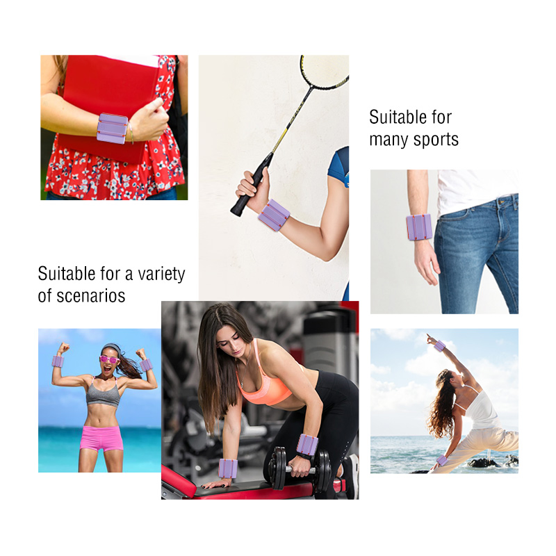 Silicone Wearable Bracelet Weights Waterproof Bangles Ankle Wrist Weights for Wrist Strength Training Wbb20161
