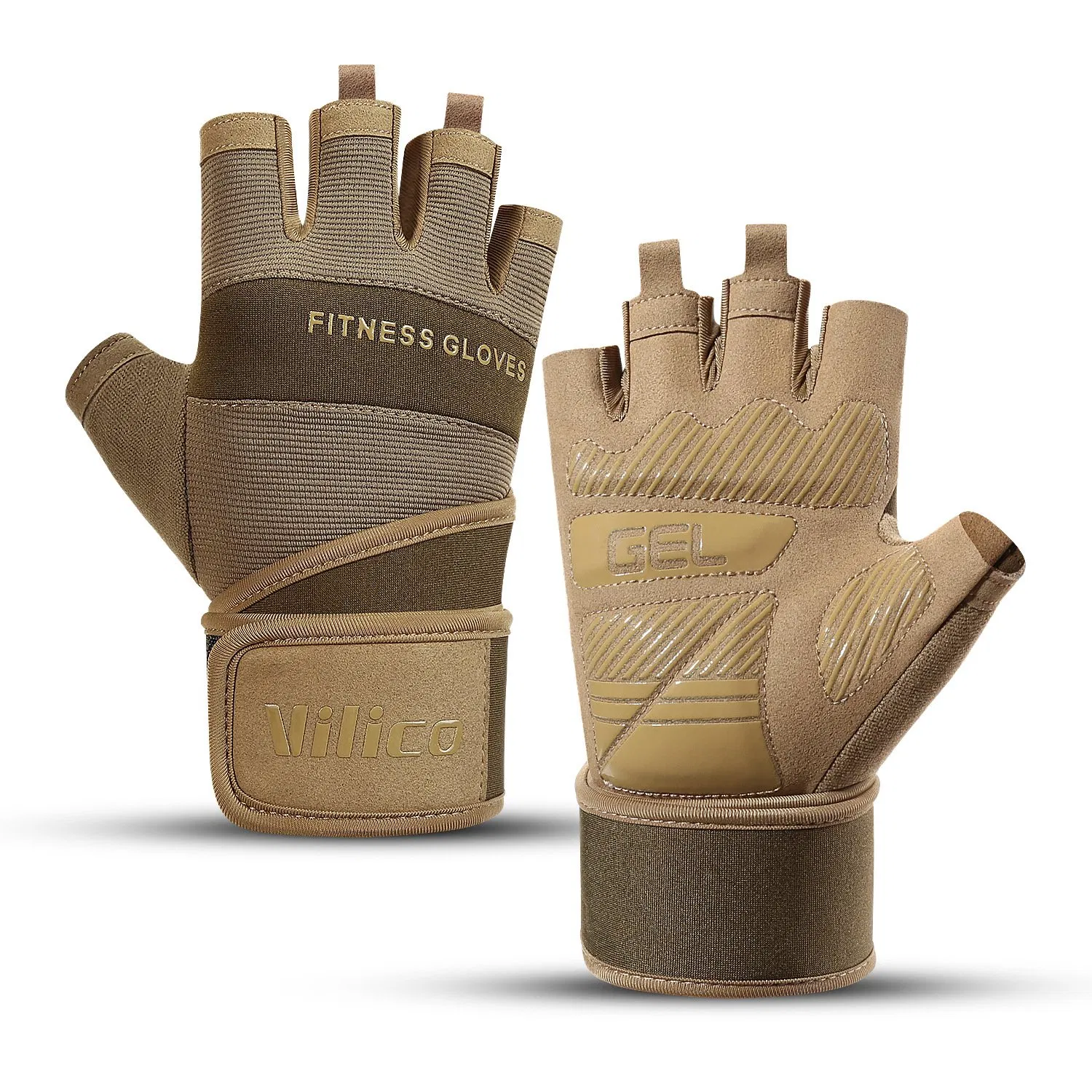 Sports and Fitness Gloves, Summer Breathable and Wear-Resistant Barbell Equipment, Weightlifting and Iron Rolling, Extended Wrist Guard, Half Finger Gloves