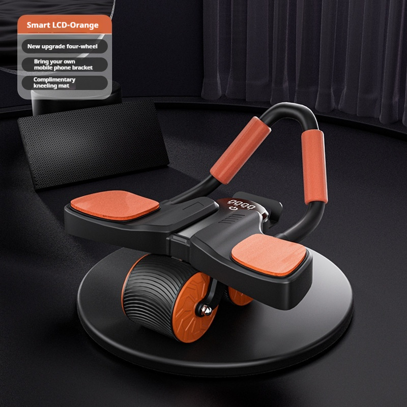 Time Counting Ab Roller Wheel with Comfort Grip for Abdominal Training