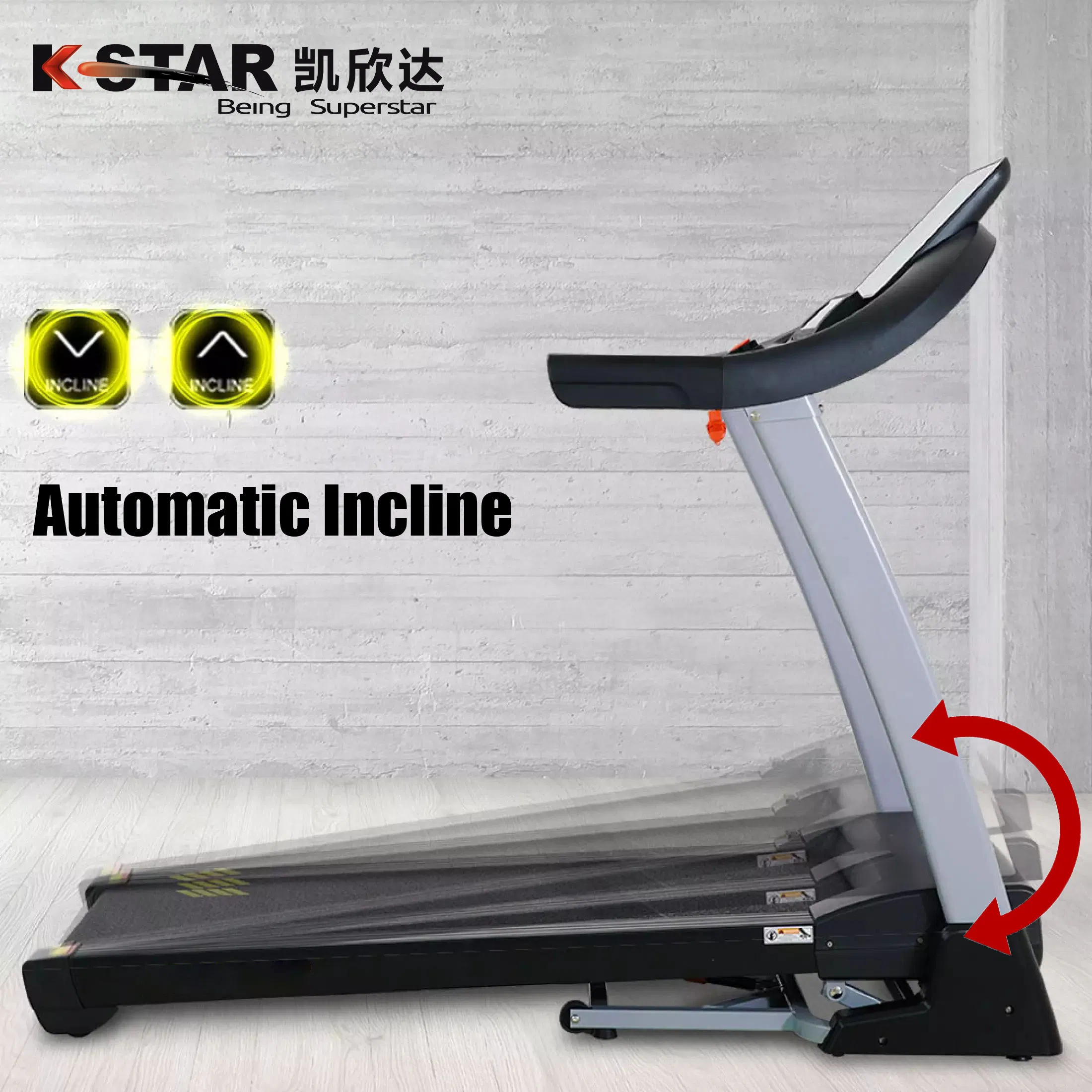 Customized Professional Exercise Machine Home Fitness Equipment DC Motor 1.25HP Treadmill