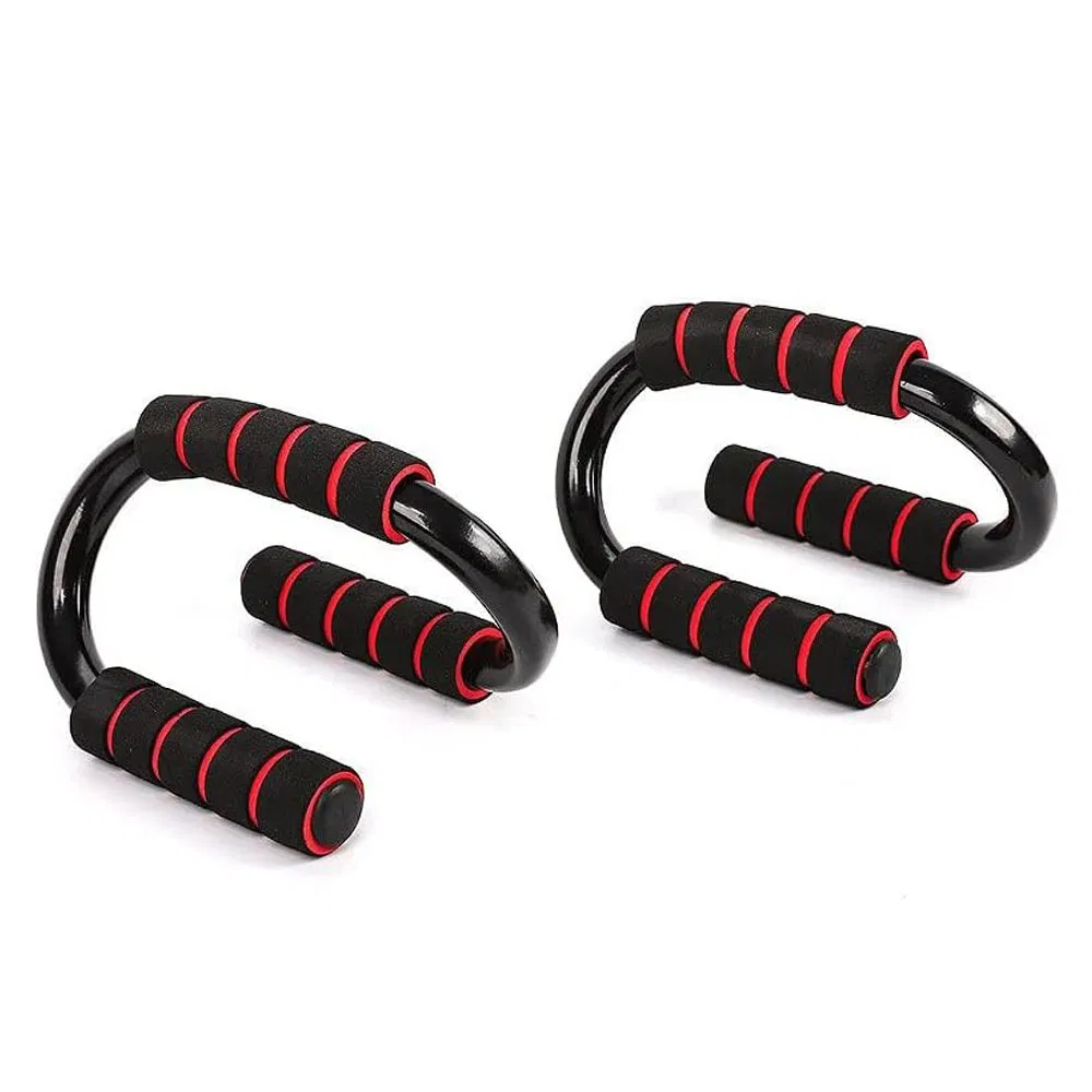 Portable Exercise Fitness Body Training S Shape Steel Push up Bars