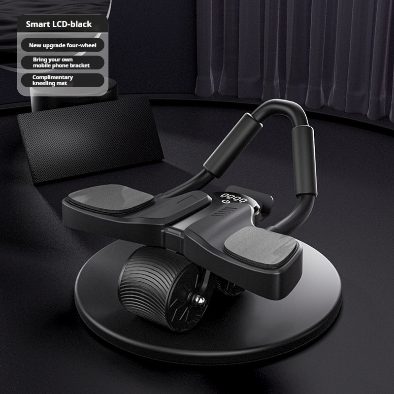 Time Counting Ab Roller Wheel with Comfort Grip for Abdominal Training