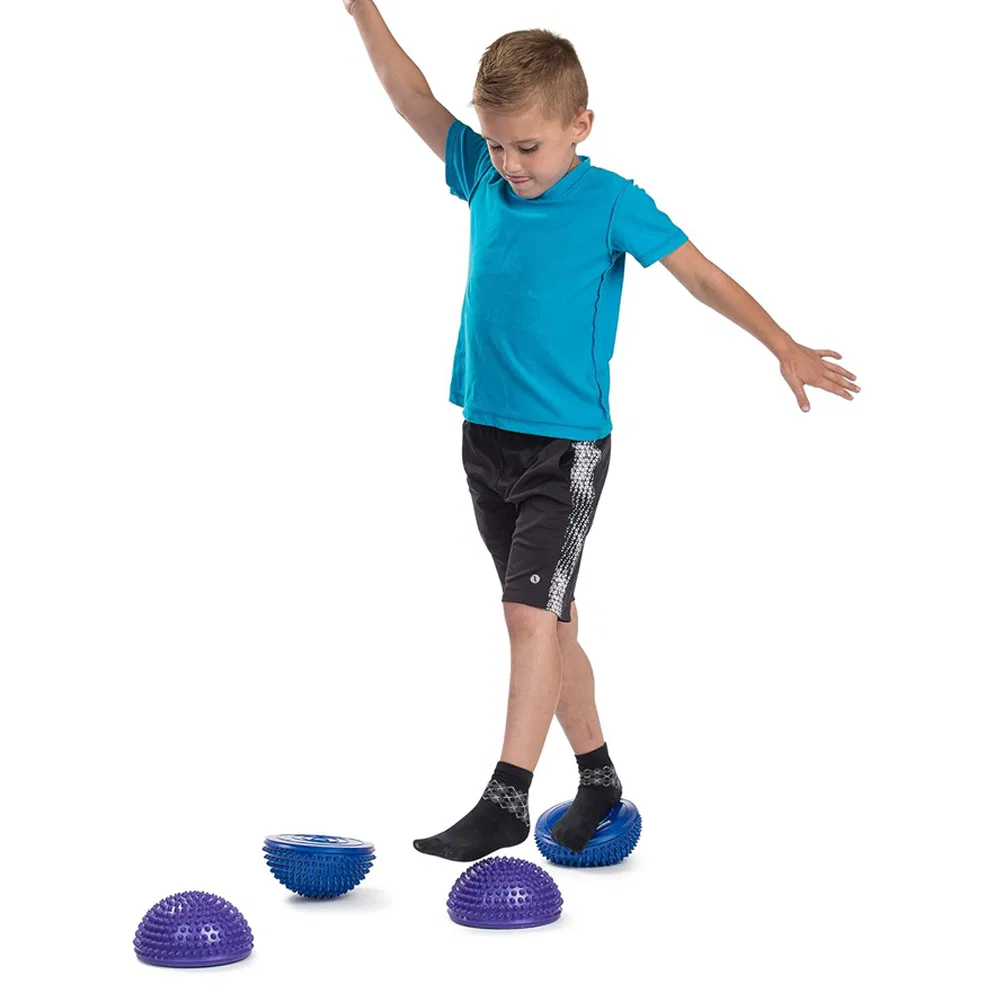 Factory Acupuncture Exercise PVC Balance Pod Durian Shape Half Massage Ball for Fitness Gym