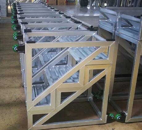 Customized Aluminum Step Industrial Platform Stairs