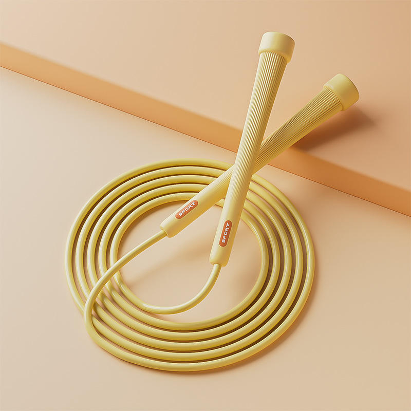 Custom Logo Adjustable Gym Sport High-Speed Jump Rope Premium PVC Exercise with Long Plastic Handle