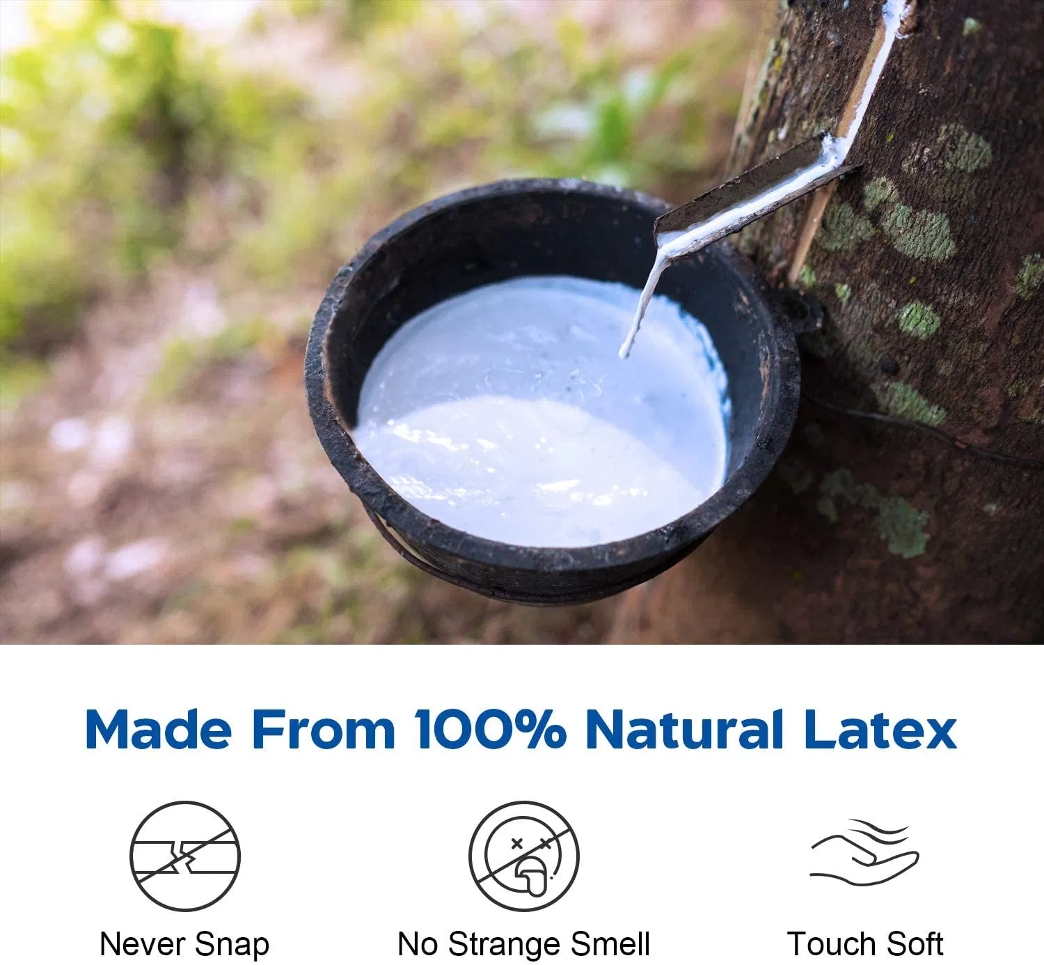 6PCS Exercise Loop Latex Resistance Bands for Home Fitness, Strength Training, Physical Therapy, Natural Latex Workout Bands