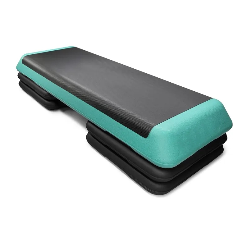 Basics Aerobic Exercise Workout Step Platform with Adjustable Risers for Home Gym Training