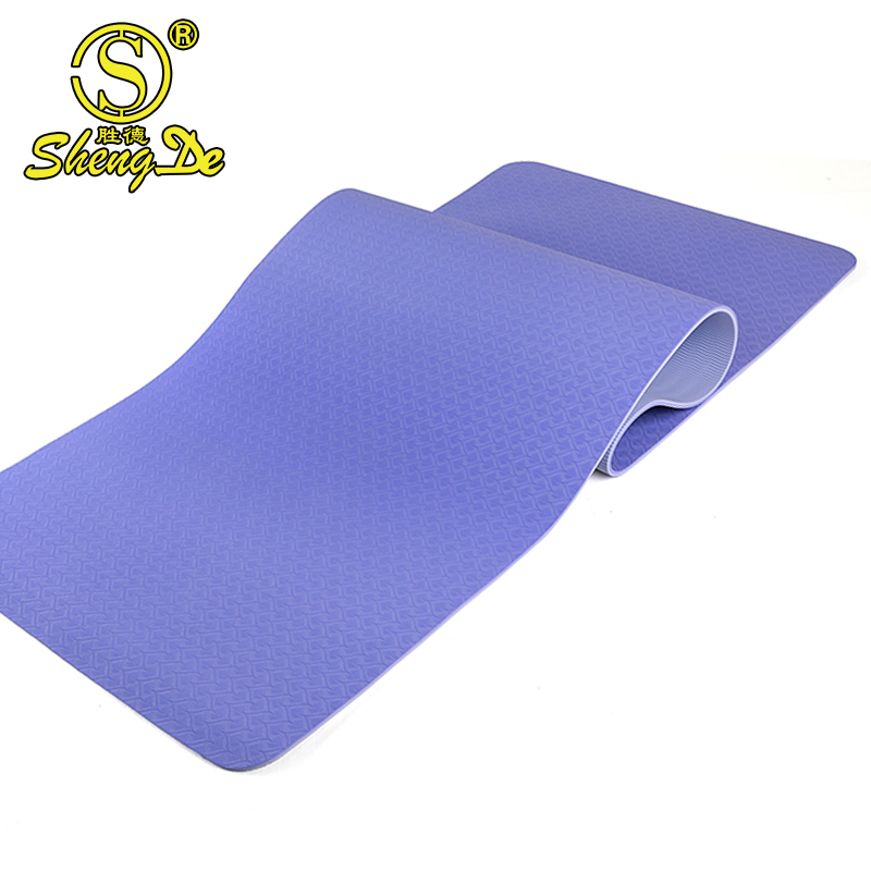 Factory Custom Wholesale Gym Eco-Friendly Double Color Layer Exercise Non-Slip Foam TPE Yoga Mat