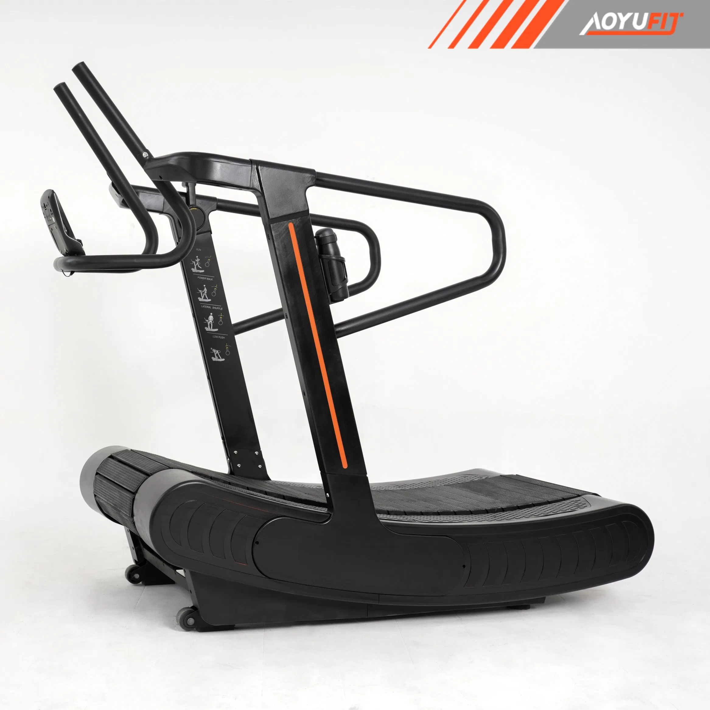 Customizable LED Display Manual Curved Runner for Home and Gym Use