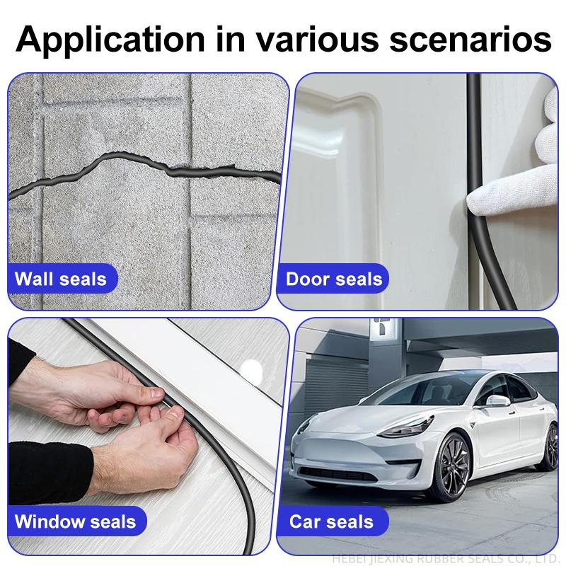 Excellent Oil Resistance Suitable for Automotive Mechanical Sealing Scenes Nitrile Foam Round Sealing Strip