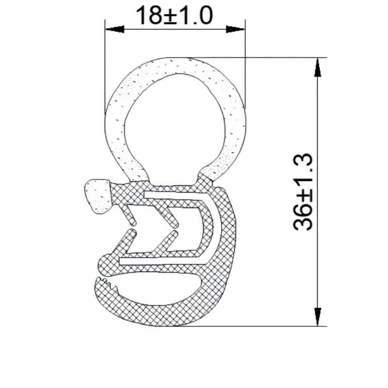 High Quality Custom Rubber Door Seal Compound Sealing Strip Pb53 for Car