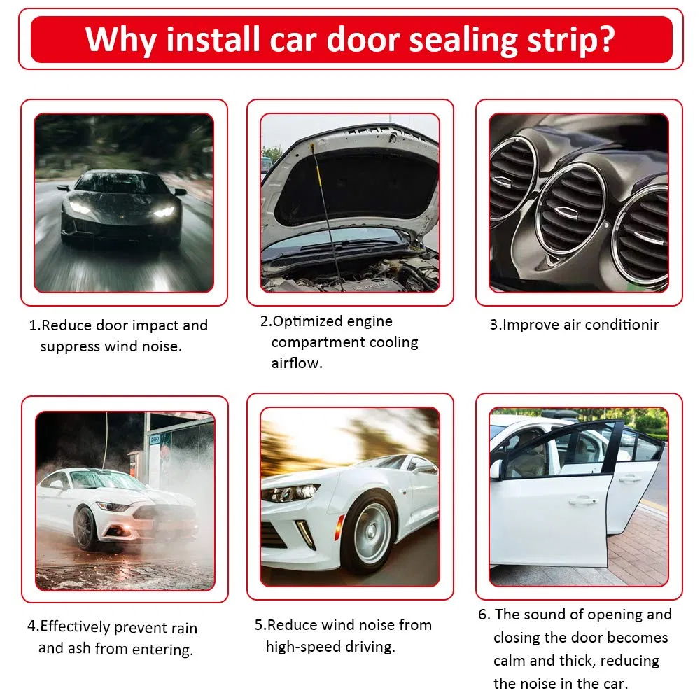 Car Door Rubber Seal Strip Automotive Weather Stripping