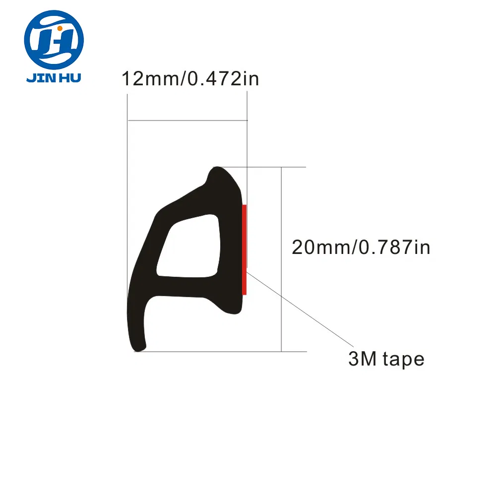 Seal Strip Automotive Universal 3m Self Adhesive D Z P-Shape Door Seal Car Truck Door Window EPDM Rubber Weather Stripping Hollow Black Strip Seal (OEM)