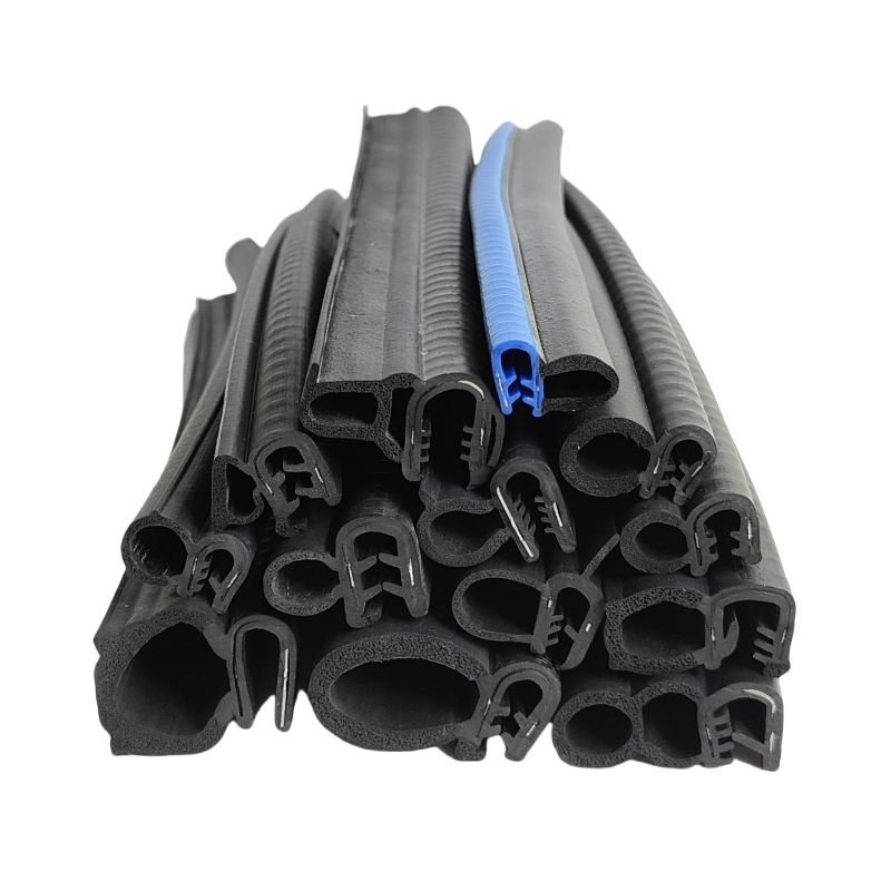 Automotive Grade Multi-Lobe D Shape Rubber Seal with Embedded Metal Strip for Bus and Truck Doors Providing Exceptional Waterproof and Sound Insulation Capabili