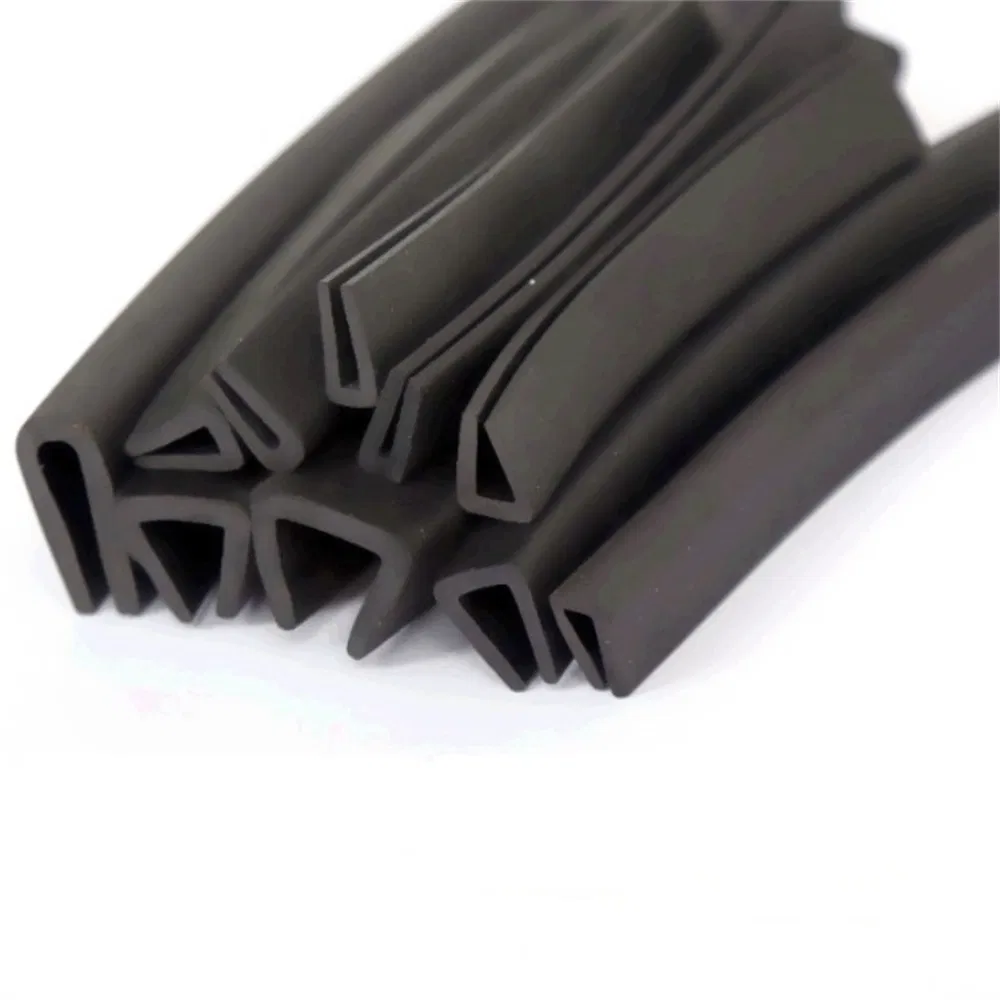 Car Door Edge Guards Trim U Shaped Rubber Strip Car Door Protector Black Sealing Strips