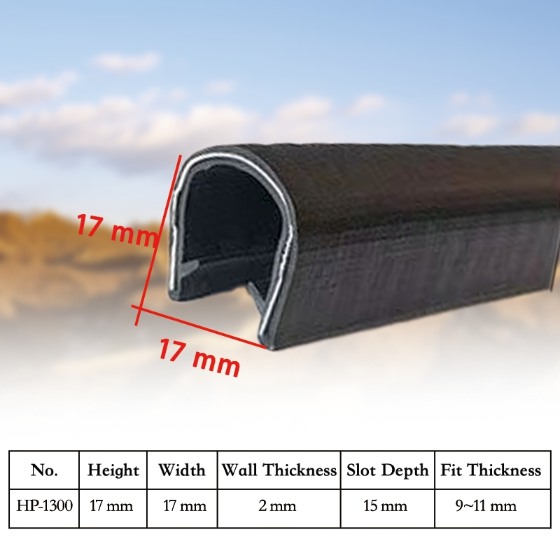 Automotive PVC U Channel Trim with Steel Strip for Door Frame Sealing