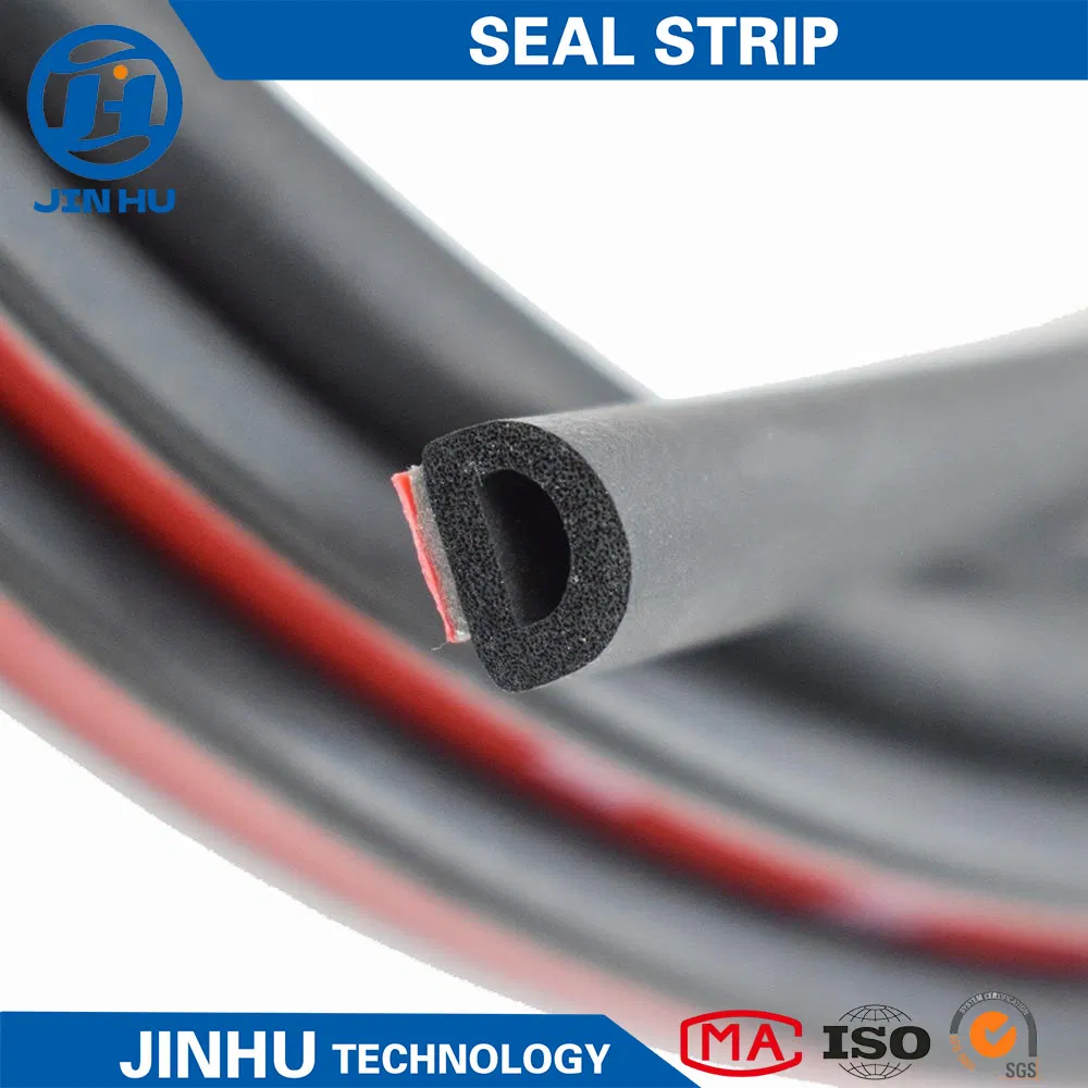 Sound Insulation Automotive D Shape Sealing Strip with Adhesive Tape