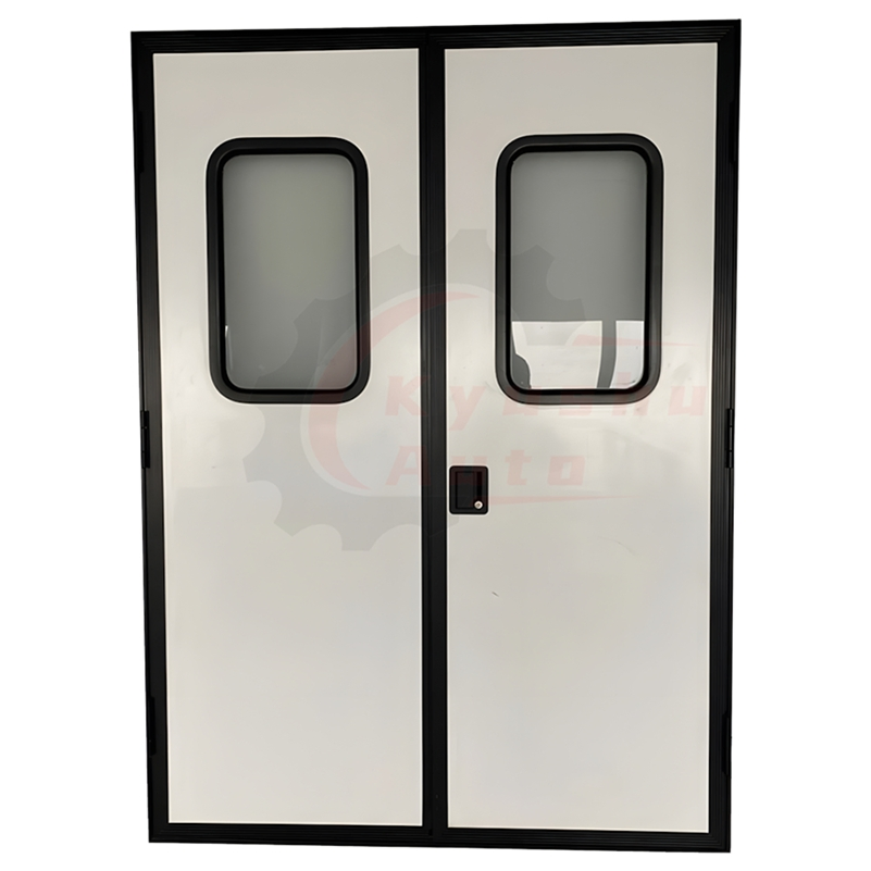 Custom 900X1840mm Big Size Aluminum Frame Right Angle RV Caravan with Inner Screen Door with Door