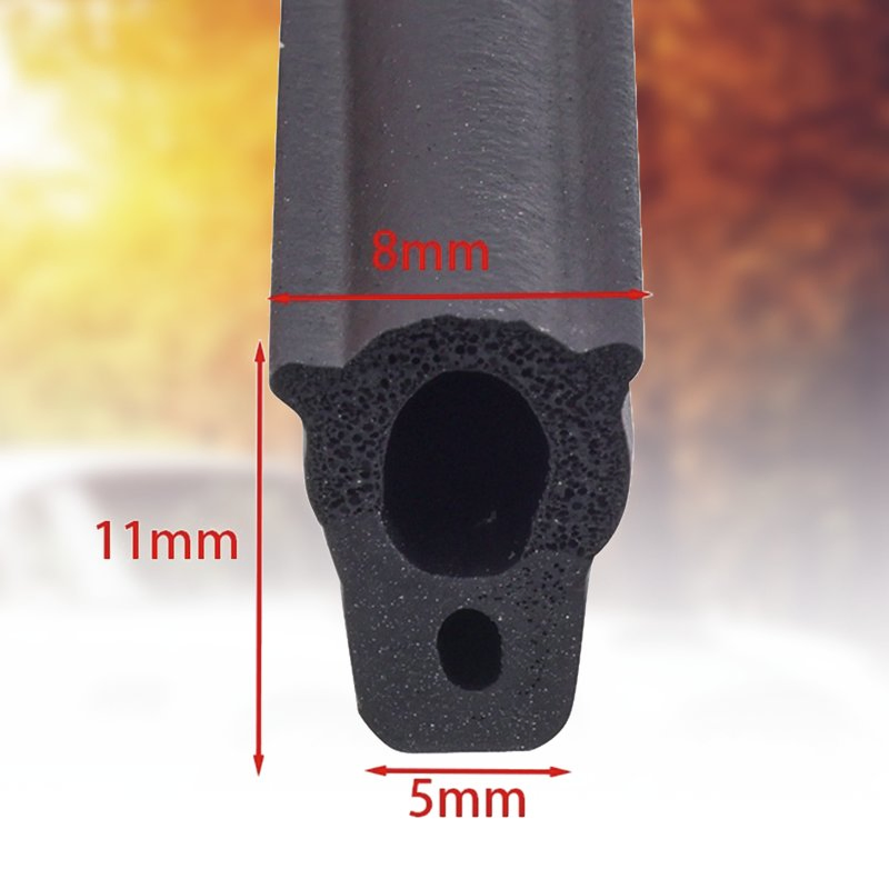 Black EPDM T Type Sponge Weatherproof Rubber Window Frame Seal