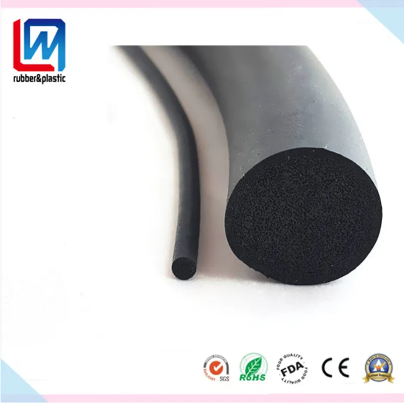 Flexible/Soft Round Sponge/ Foam Rubber Cord Sealing Strip for Automotive, Machinery
