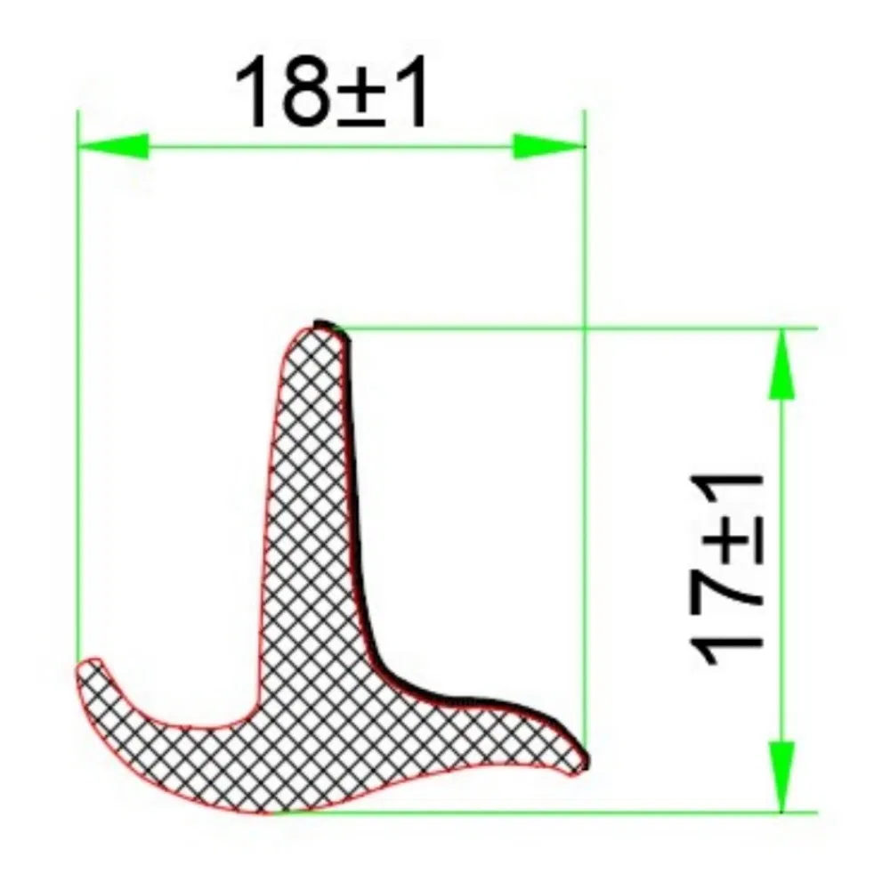 High Quality Car Sun Roof Extrusion Rubber Product Seal Strip Pb06A/D