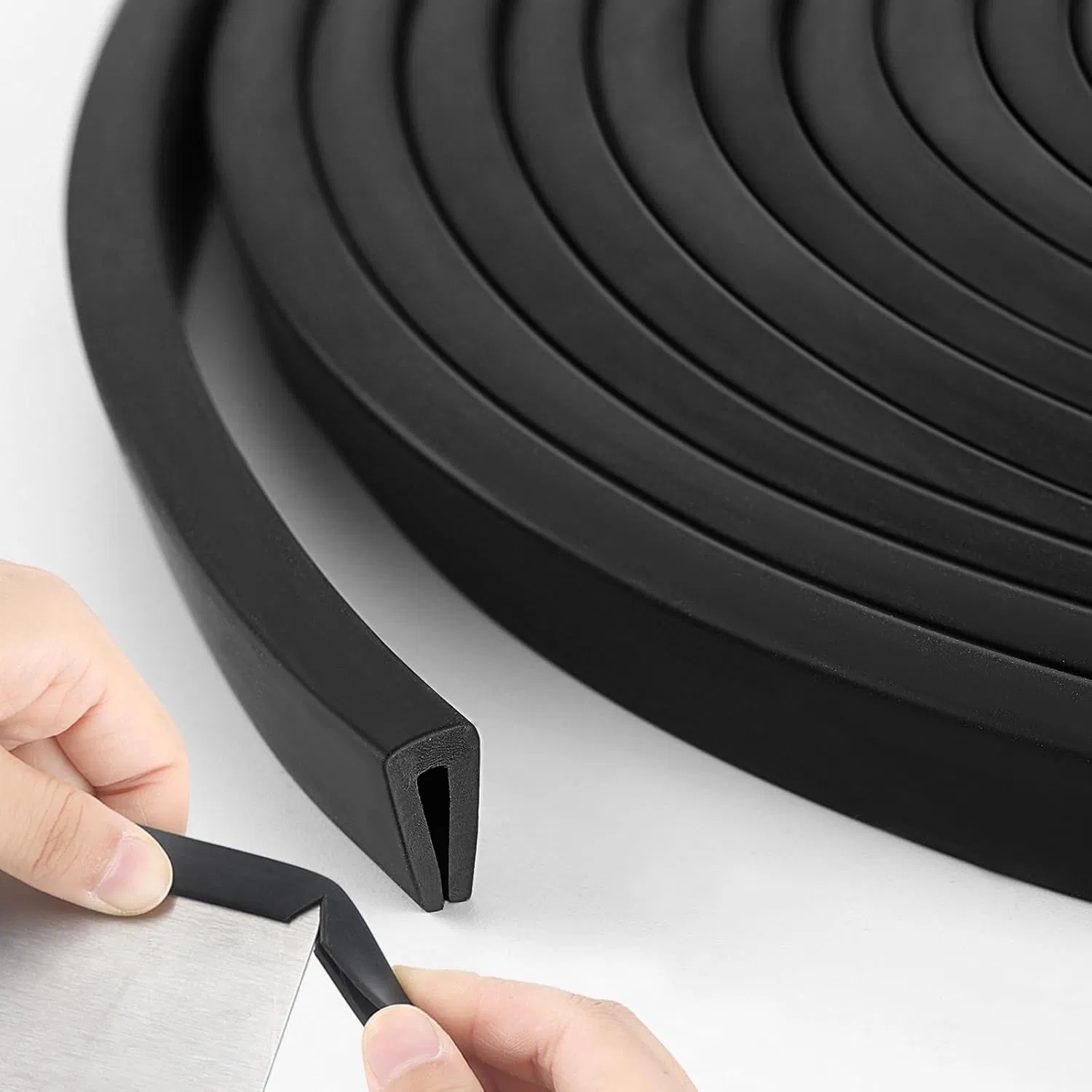 U Channel Rubber Edge Trim Seal Strip for Automotive, Furniture, Doors, Windows, Waterproof Dust-Proof Sealing