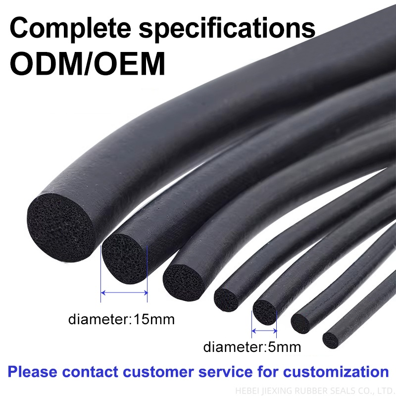 Excellent Oil Resistance Suitable for Automotive Mechanical Sealing Scenes Nitrile Foam Round Sealing Strip