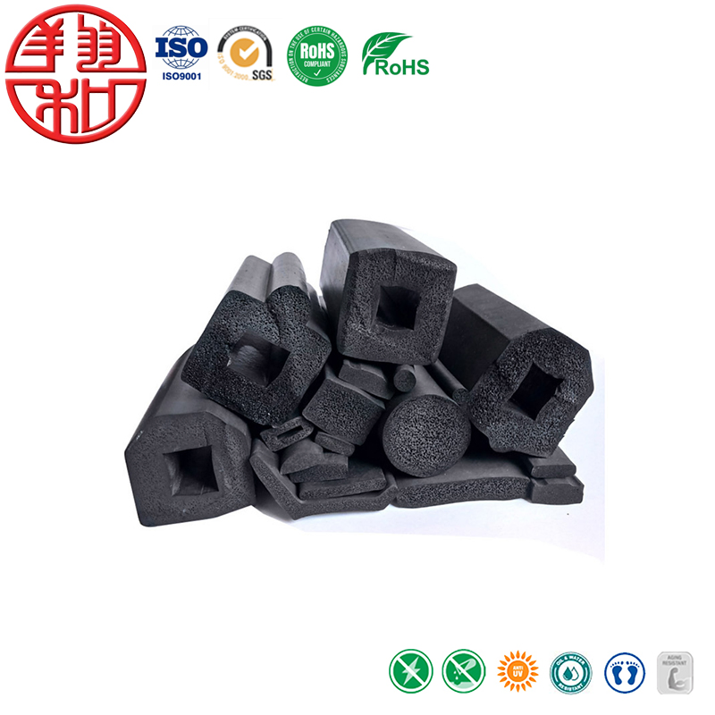 Processing Customizing Silicone/EPDM/Rubber/Foam/FKM Strips Extruded Special-Shaped O-Ring Sealing Strips