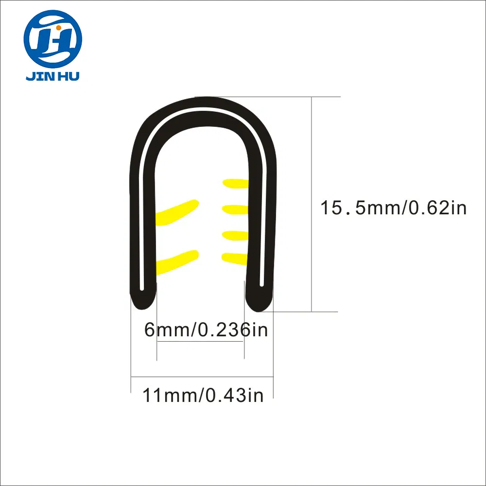 Automotive Anti-Collision Sound Insulation U Shape PVC Seal Strip (OEM)