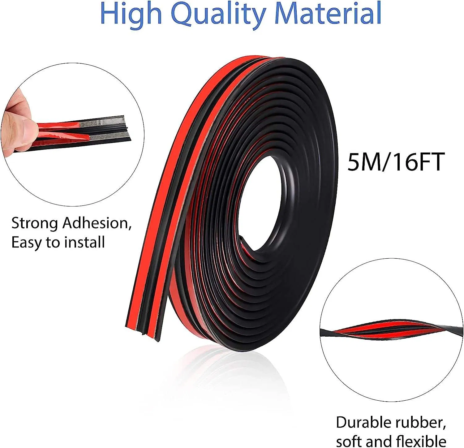 Customized Automotive Door Sealing Strip Car Windshield Weather Strip Sunroof Seal Strip Noise Insulation