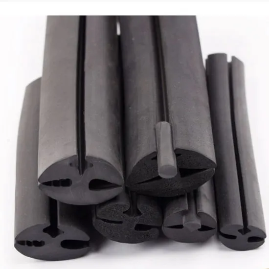 Three-port rubber sealing strip