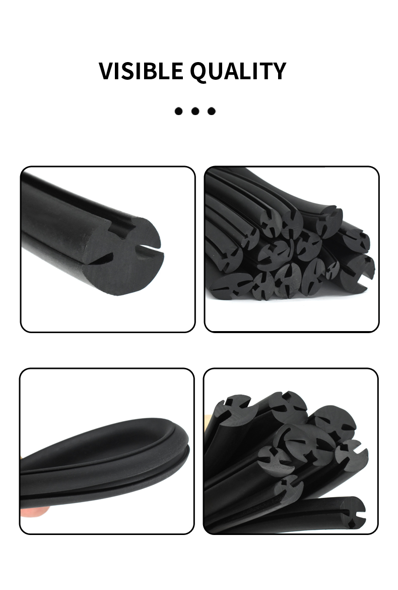 Extruded EPDM Sealing Strips for Automotive Windshields, Glass Fixing Strips