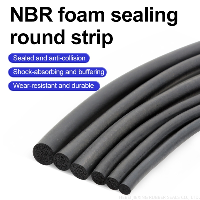 Excellent Oil Resistance Suitable for Automotive Mechanical Sealing Scenes Nitrile Foam Round Sealing Strip