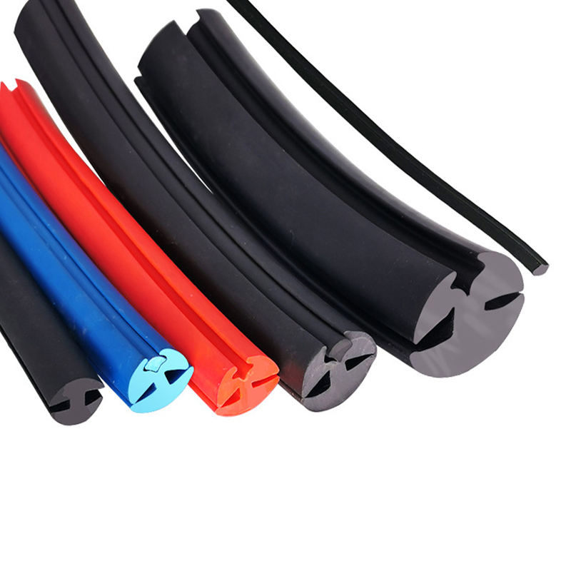 Automotive Mechanical Windshield Windscreen Glass Rubber Seal Strip Trim Three Mouth Rubber Glass Steel Plate Insert