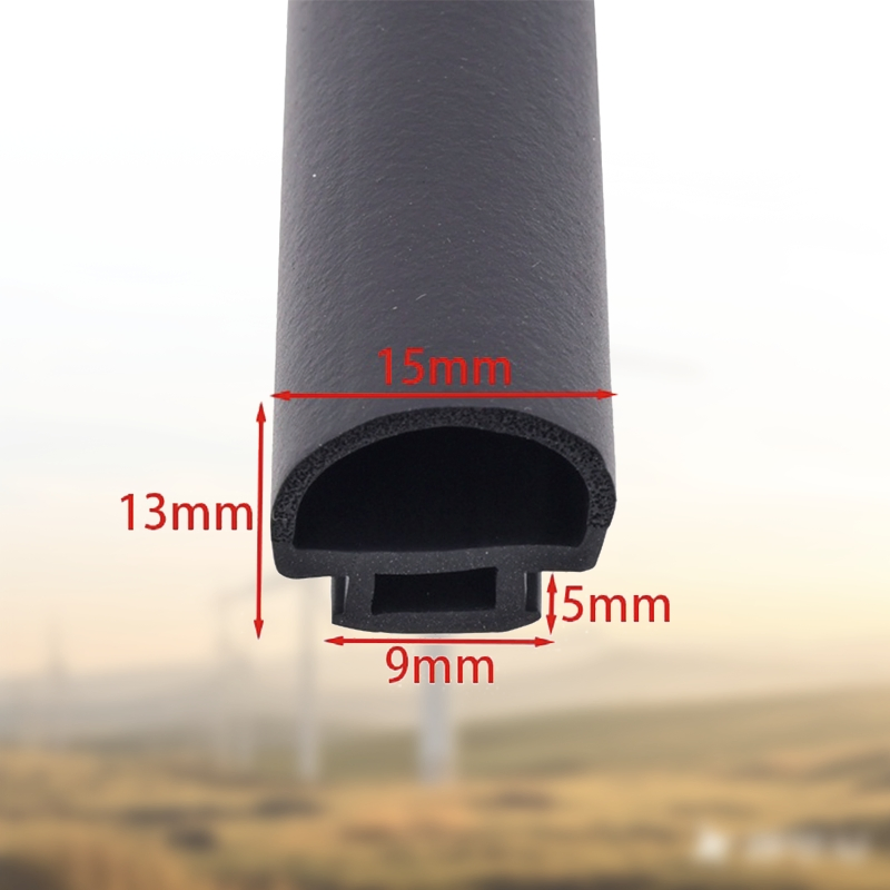 Black EPDM Weatherstrip with Tape for Aluminum Door Sealing